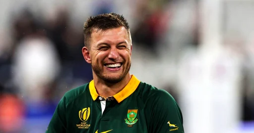 Handre Pollard, South African World Cup-winning fly-half, playing for Leicester Tigers during a Premiership match, preparing to leave the team at the end of the season. Rumored potential move to Japan."